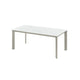 HIGOLD Bala Sintered Stone Dining Table for 6-8 Scratch & Heat Resistant Marble Tabletop Heavy-duty Rectangular Table for Dining Room Restaurant Patio, White