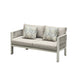HIGOLD Bala Patio Double Sofa with 4.72" Thick Cushions Aluminum Metal Frame Rattan Rope Outdoor Conversation Chair for 2 people, Beige