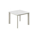 HIGOLD Bala Sintered Stone Dining Table for 4 Scratch & Heat Resistant Marble Tabletop Heavy-duty Rectangular Table for Dining Room Restaurant Patio, White
