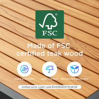 HIGOLD Heck Extendable Teak Outdoor Dining Set for 8-person