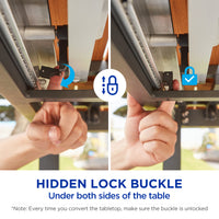 HIGOLD Heck Extendable Teak Outdoor Dining Set for 8-person