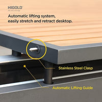 HIGOLD Heck Extendable Teak Outdoor Dining Set for 8-person