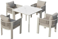 HIGOLD Bala Outdoor-Essgruppe für 4 Personen mit Sinterstein-Tisch