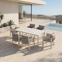 HIGOLD Bala Outdoor-Essgruppe für 6 Personen auf einer Terrasse
