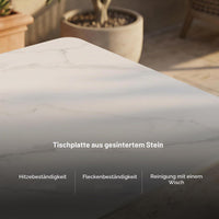 Sinterstein-Tischplatte des HIGOLD Bala Gartentisches