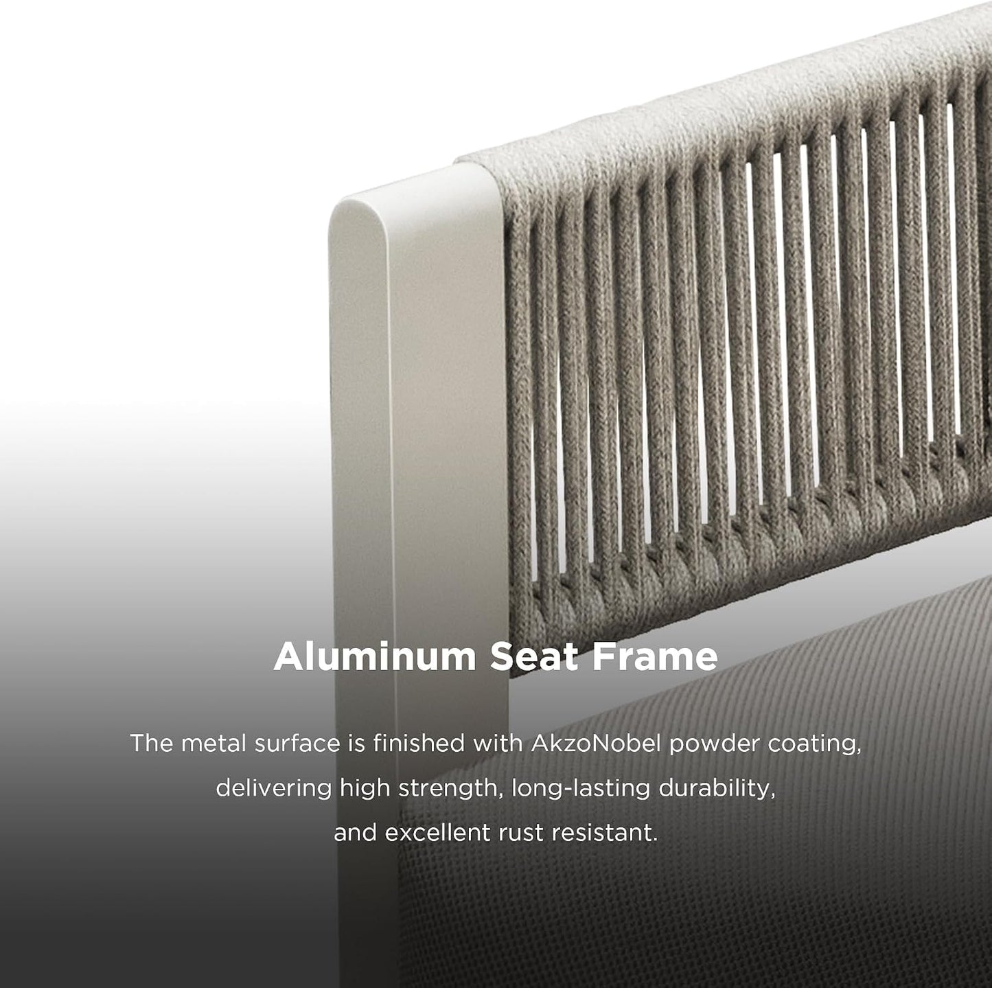 Aluminiumrahmen mit Seilgeflecht des HIGOLD Bala Gartensofas