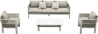 HIGOLD Bala 5-Sitzer Lounge-Set mit Sofa, zwei Sesseln und Couchtisch