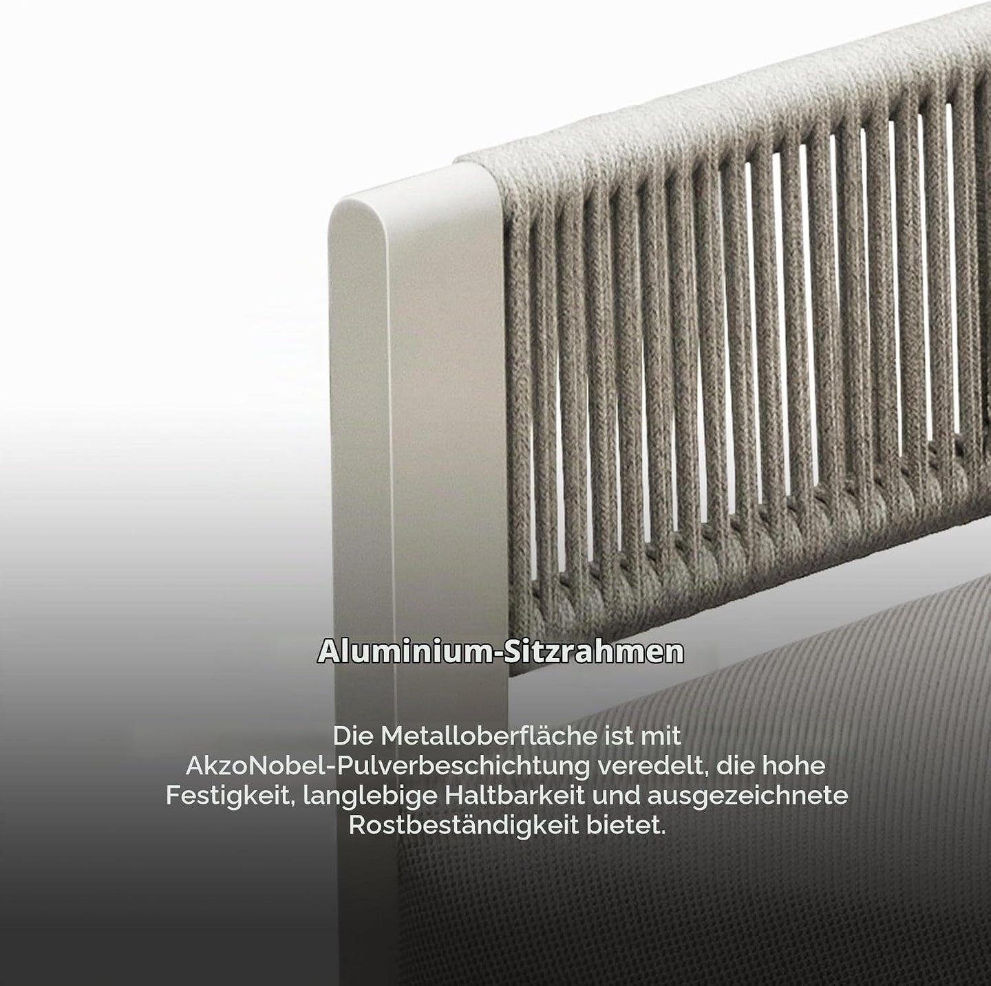 Aluminiumrahmen mit Seilgeflecht des HIGOLD Bala Gartensofas