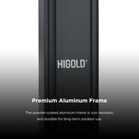 Detail des pulverbeschichteten Aluminiumrahmens am HIGOLD Ampelschirm