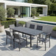 HIGOLD Heck Gartenmöbel-Set für 6 Personen mit Aluminium-Ausziehtisch